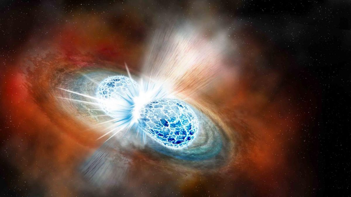 ¿Qué pasa con los restos que se crean cuando dos estrellas extremadamente muertas chocan?