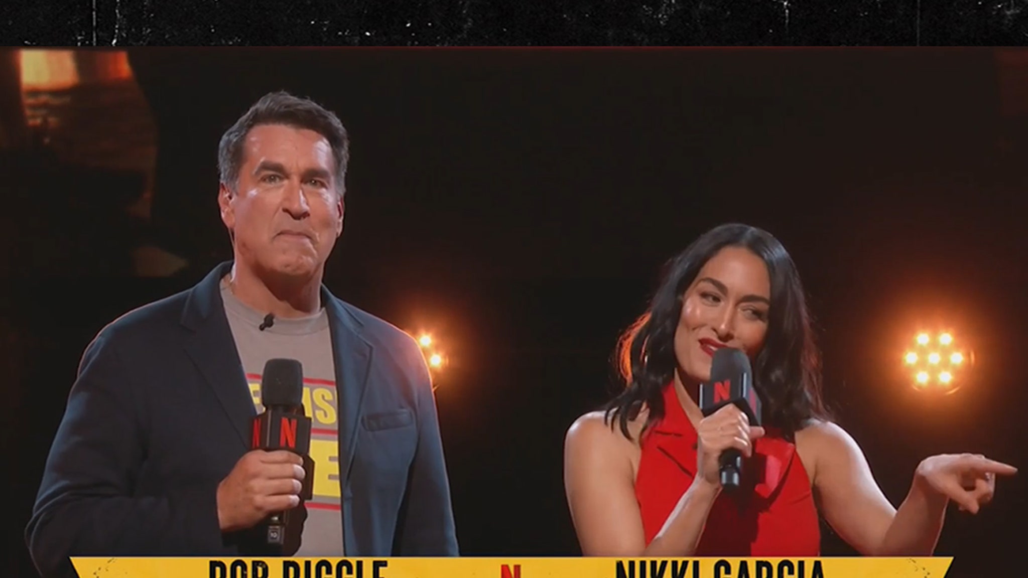 Nikki Bella se siente amada en un concurso de comer perritos calientes después de que Artem Chigvintsev fuera arrestado por violencia doméstica