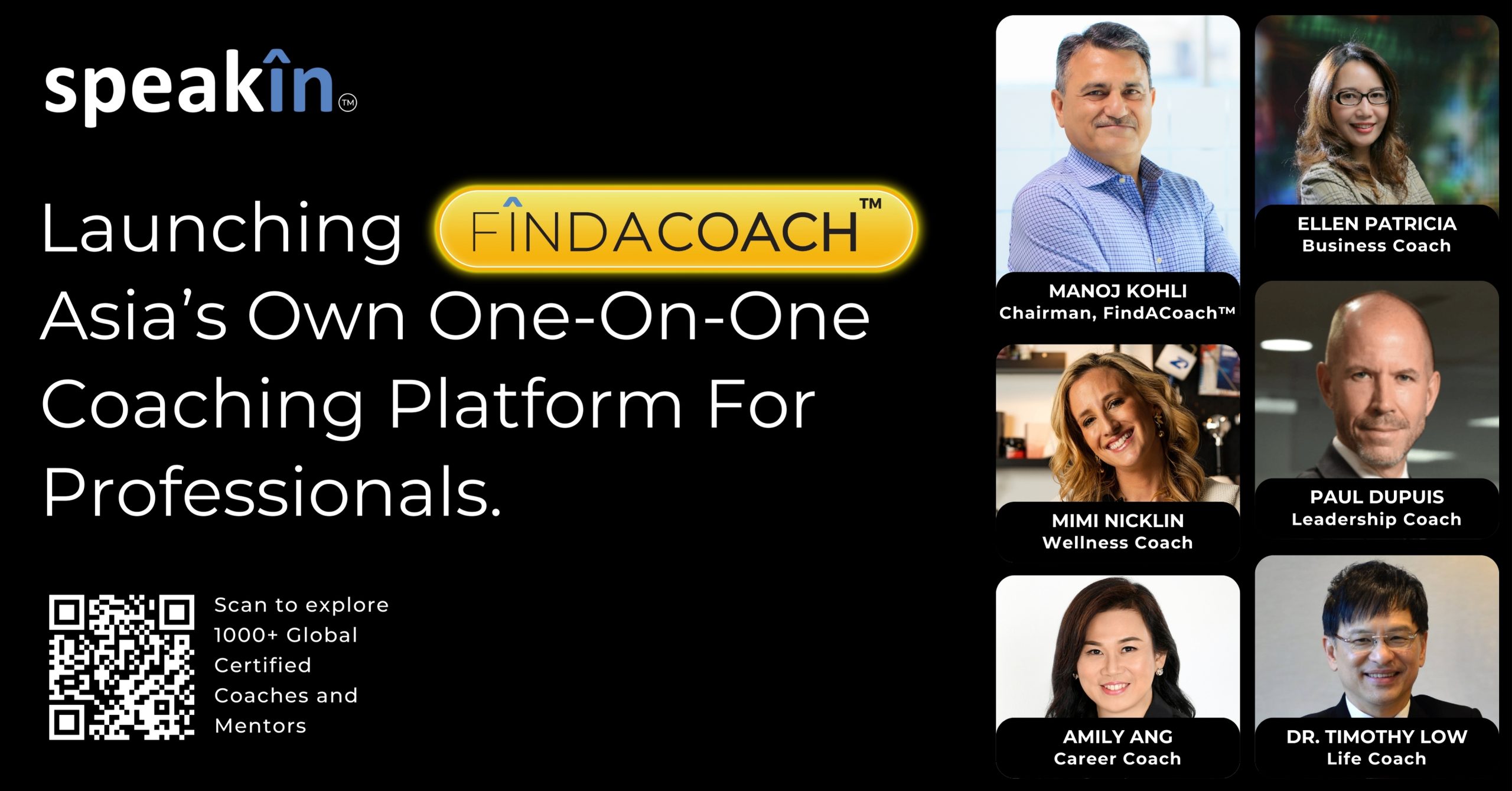 SpeakIn lanza FindACoach, la plataforma de coaching individual para profesionales más grande de Asia