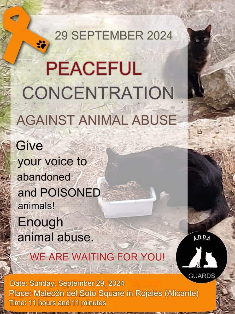 Manifestación contra el maltrato animal en Rojales