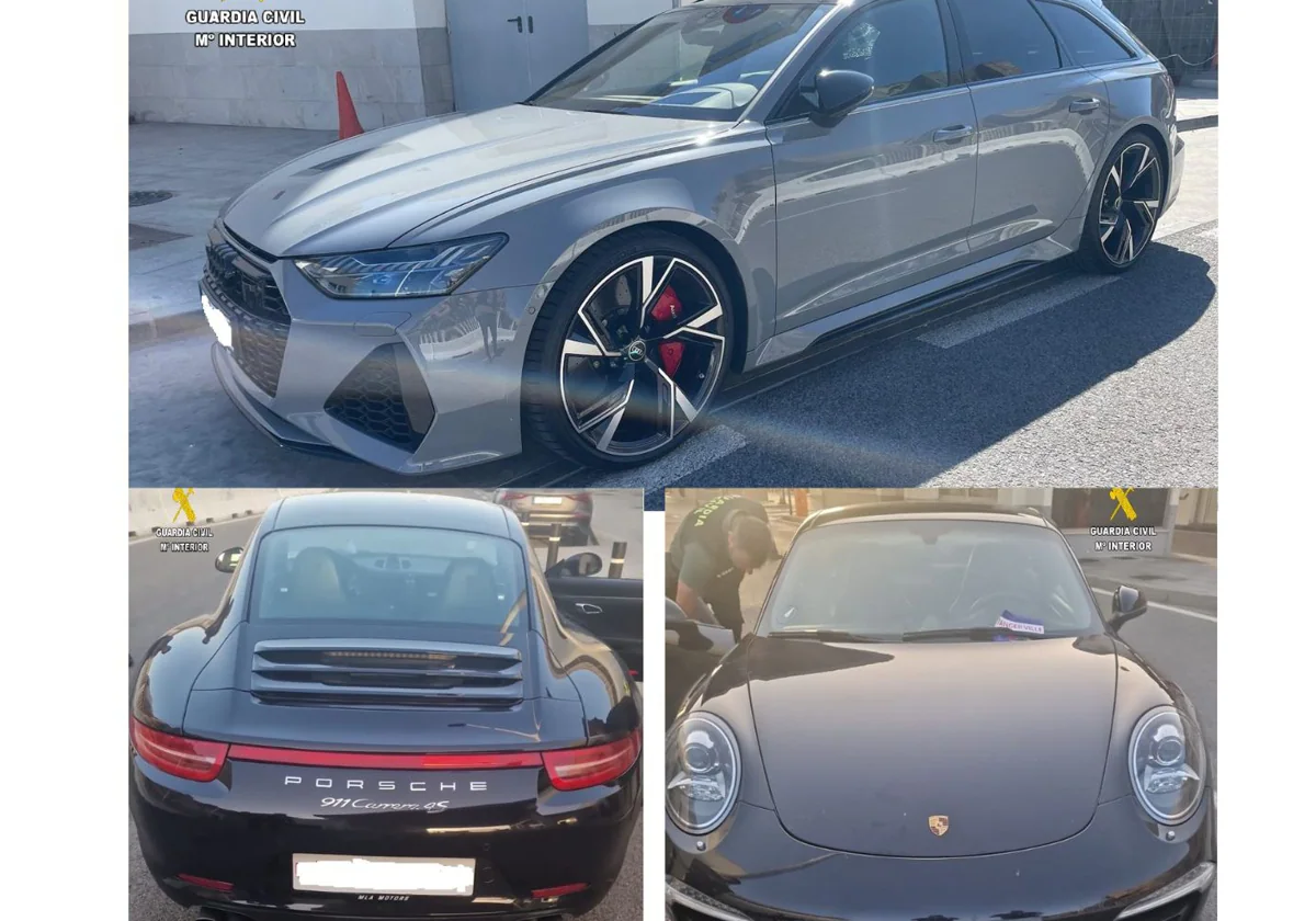 Porsche y Audi, entre los 22 coches robados incautados en Cádiz: vehículos de lujo se enviaban a Marruecos