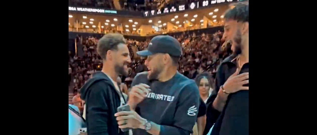 Steph Curry reaccionó disgustada cuando Klay Thompson se reunió con su nuevo compañero de equipo en los Mavs, Dereck Lively