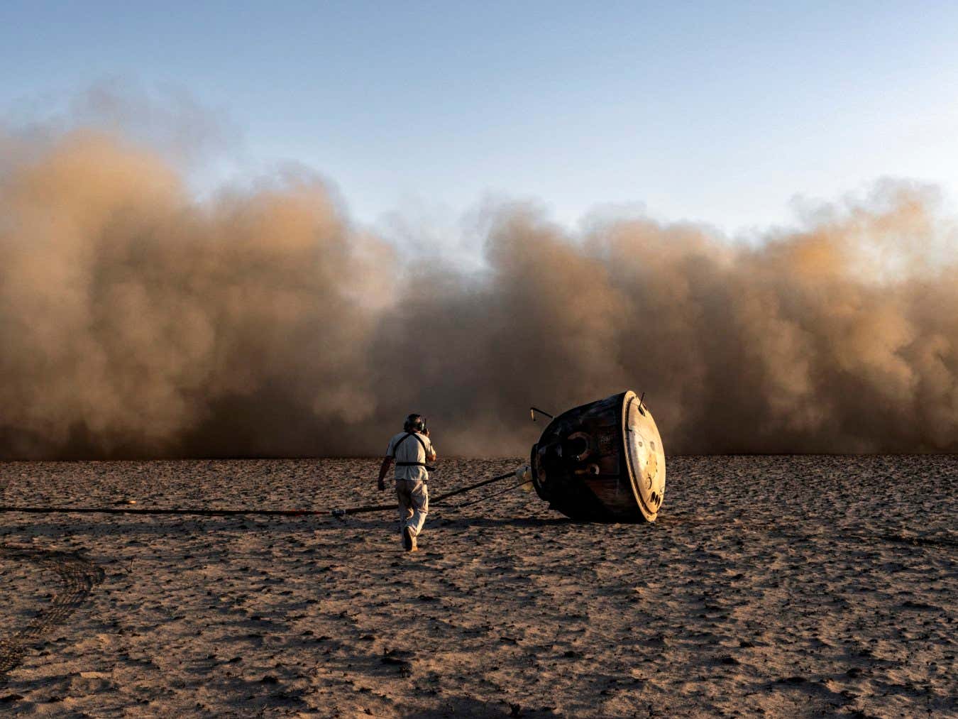 Un dramático regreso desde el espacio en Kazajstán