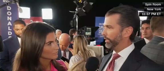 MIRAR: Donald Trump Jr. aplasta a Kaitlan Collins luego del debate entre vicepresidentes con poderosas respuestas cuando ella critica a su padre por su “civilidad” y absuelve a los medios de comunicación de la culpa por los intentos de asesinato | El experto en puerta de enlace
