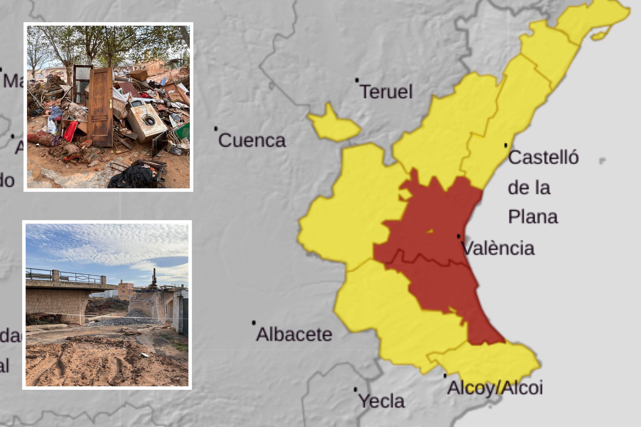 Se emite alerta roja para Valencia devastada por las inundaciones ESTA NOCHE mientras Aemet advierte de 180 mm de lluvia