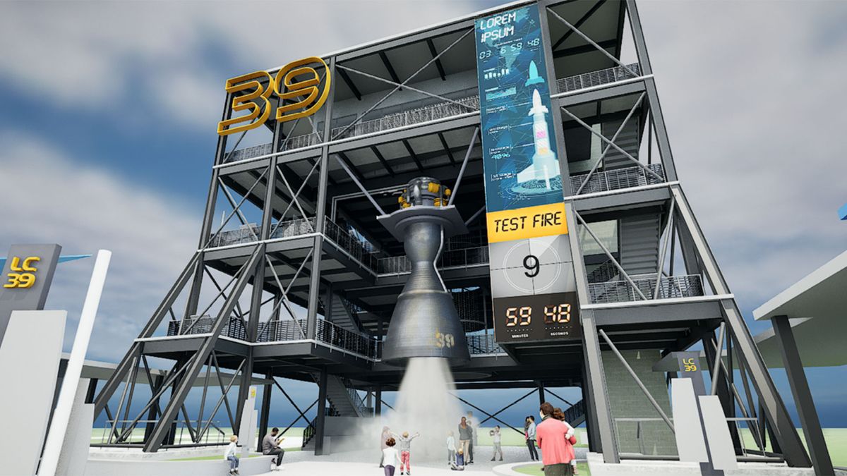 El Centro Espacial Kennedy verá un pórtico obteniendo una simulación de prueba de motor de cohete en 2025
