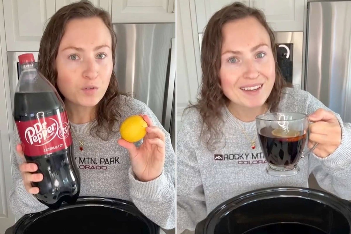 Dr. Pepper calentado en olla de barro con limón es la bebida viral más popular de esta temporada navideña