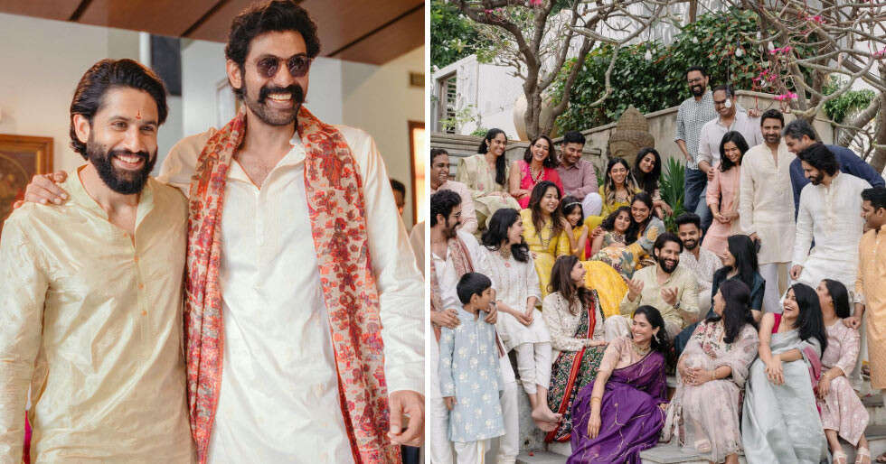 Naga Chaitanya posa con sus primos en estas fotos de su boda