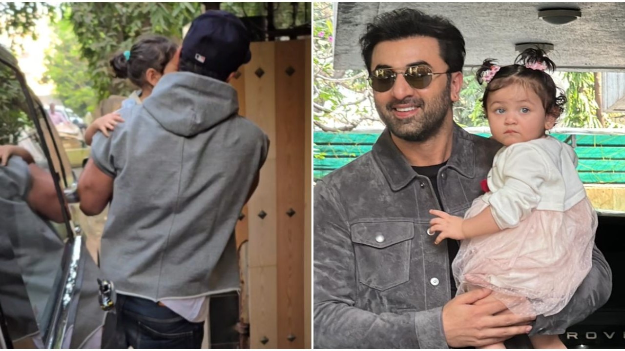 Raha es totalmente la princesa de papá Ranbir Kapoor y su último video abrazándolo durante una salida es una prueba; MIRAR