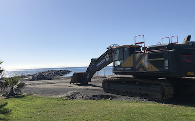 El trabajo en Groyne se detiene