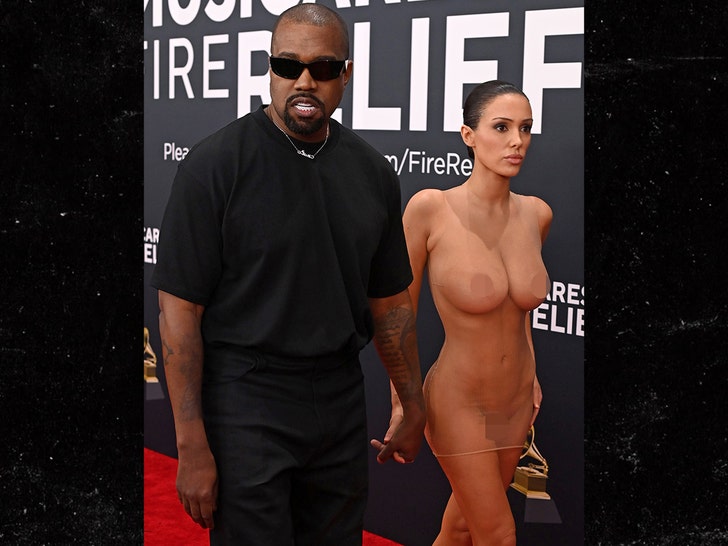 Kanye West y Bianca Censori llegan a Grammys, Bianca Swits Broting on Alpet