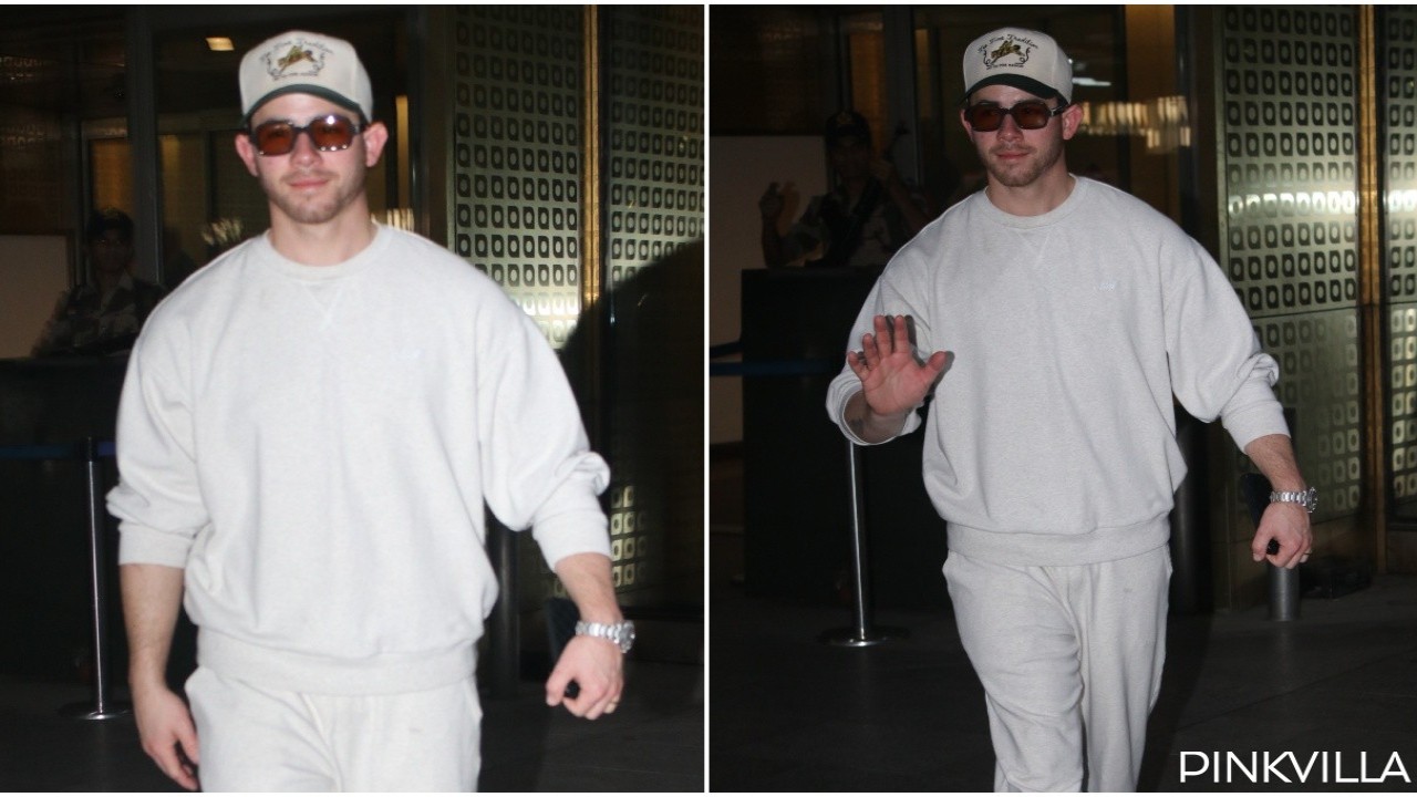 Nick Jonas hace una entrada elegante en el aeropuerto de Mumbai por delante de la boda del hermano de Priyanka Chopra, Siddharth Chopra; MIRAR