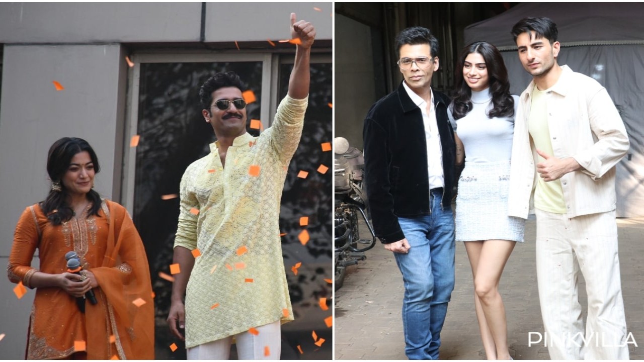 Fotos: 5 manchas de celebridades del día; Khushi Kapoor, Ibrahim Ali Khan, Karan Johar Promocione Nadaaniyan; Vicky Kaushal, Rashmika Mandanna continúa con las promociones de Chhaava; más