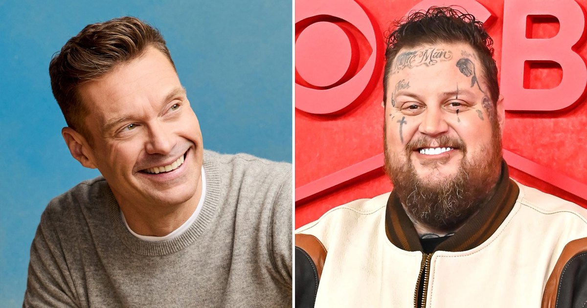 Ryan Seacrest chira mientras el rollo de gelatina lo levanta en American Idol