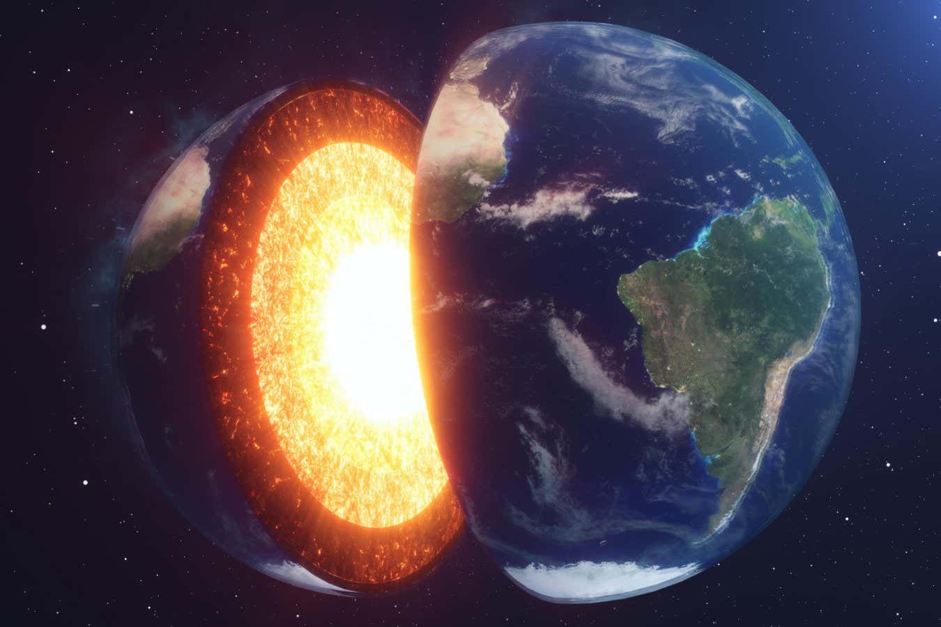 Las fuerzas profundas bajo tierra parecen estar deformando el núcleo interno de la Tierra