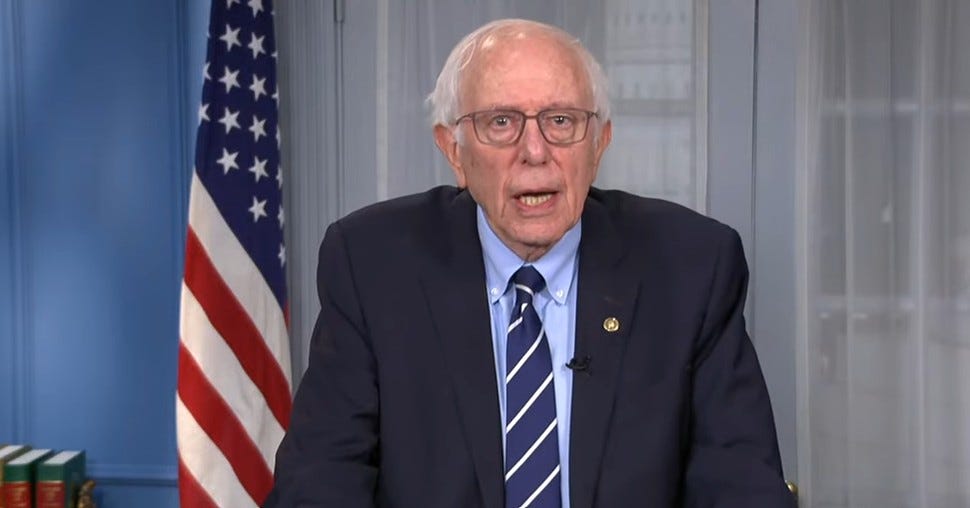 Bernie Sanders arranca la máscara de la títere multimillonario Trump en respuesta al habla chisporroteante
