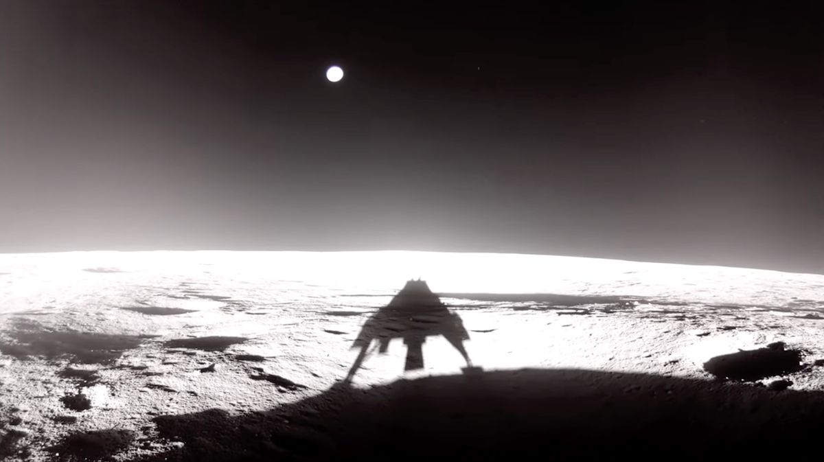 Toca la luna con un lander de fantasma azul privado en este increíble video