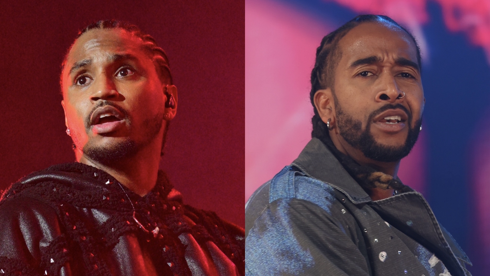 Trey Songz corrió en el escenario, Omarion aparece en la multitud del milenio