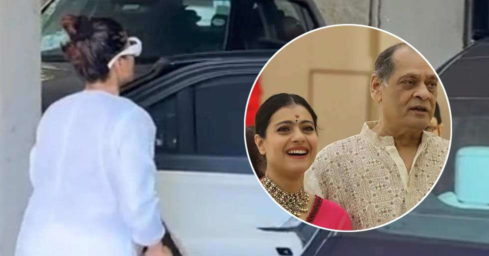 Kajol llega a la casa de Ayan Mukerji después de la muerte de Deb Mukherjee