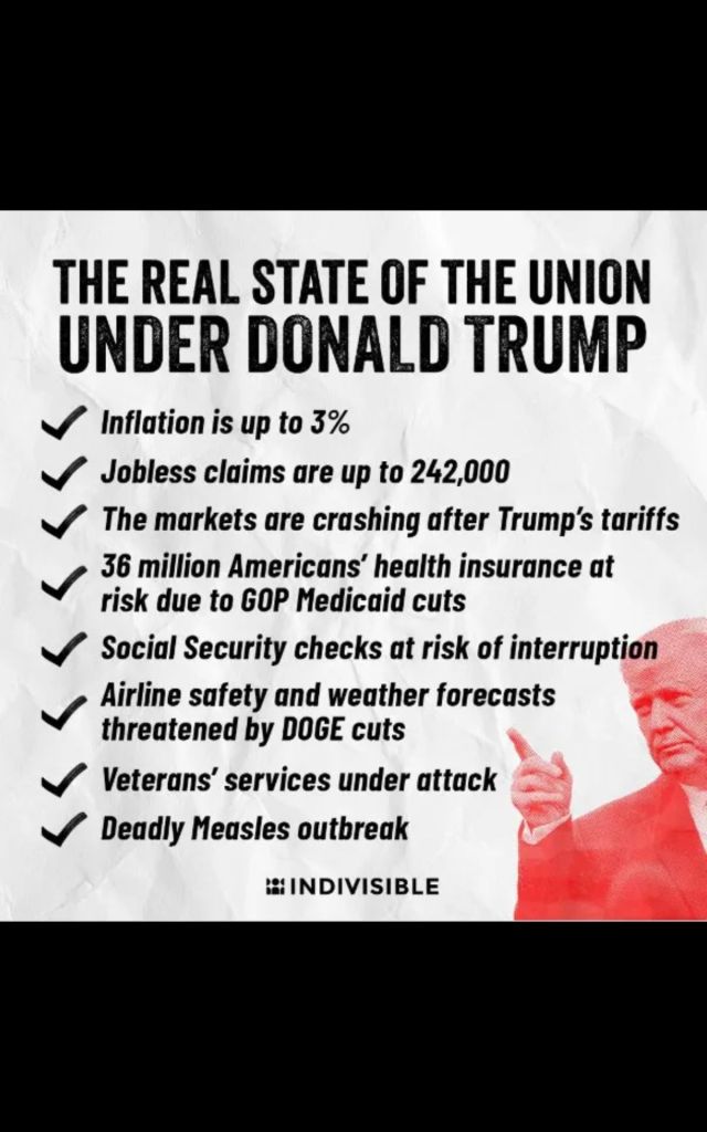 Trump está destrozando a Estados Unidos. Está actuando errático, vengativo y no apto. Mantenga los hechos en los rostros de la América Roja.