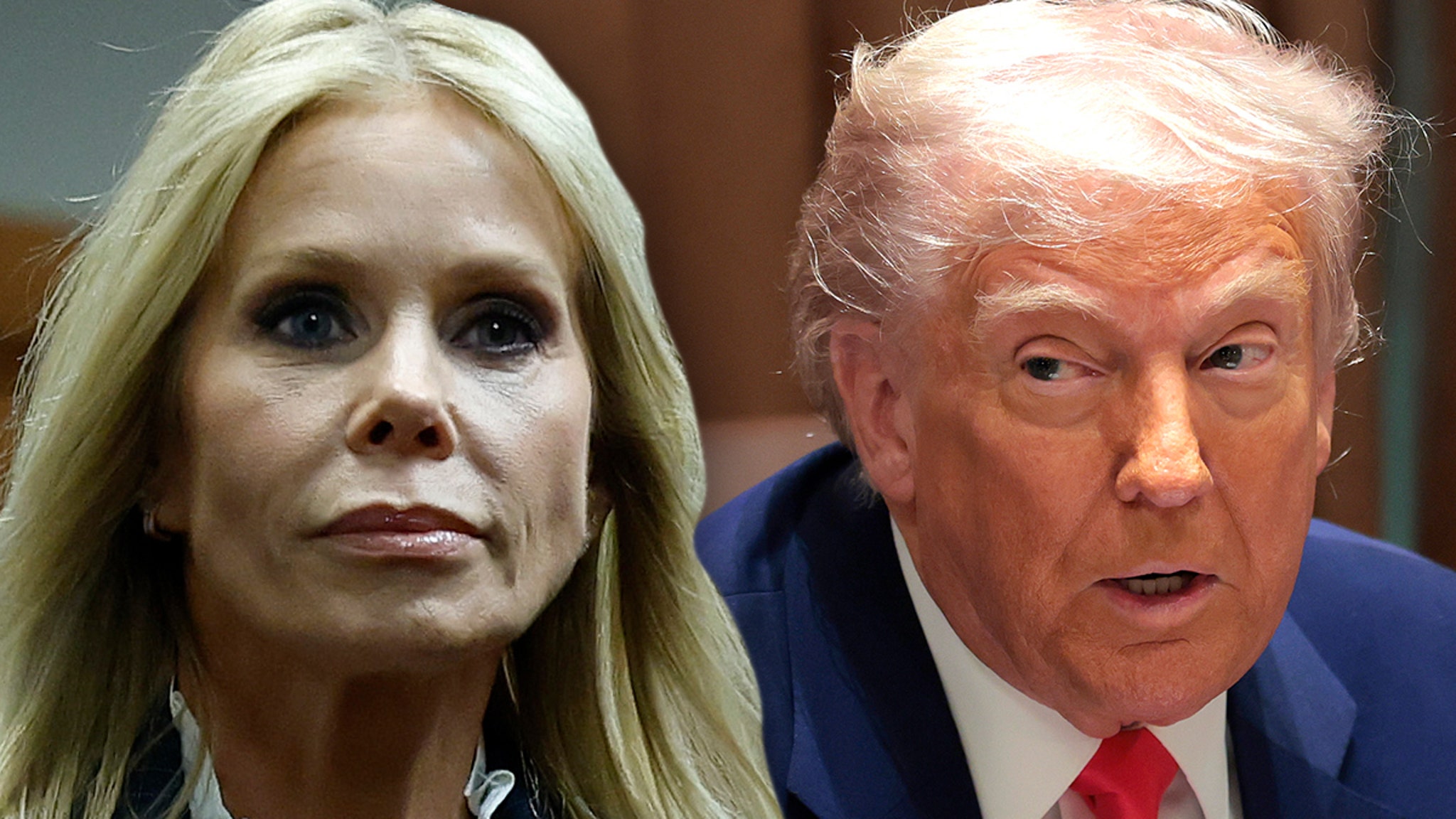 El presidente Trump quita la esposa de Rfk Jr., Cheryl Hines en el evento de UFC, en video