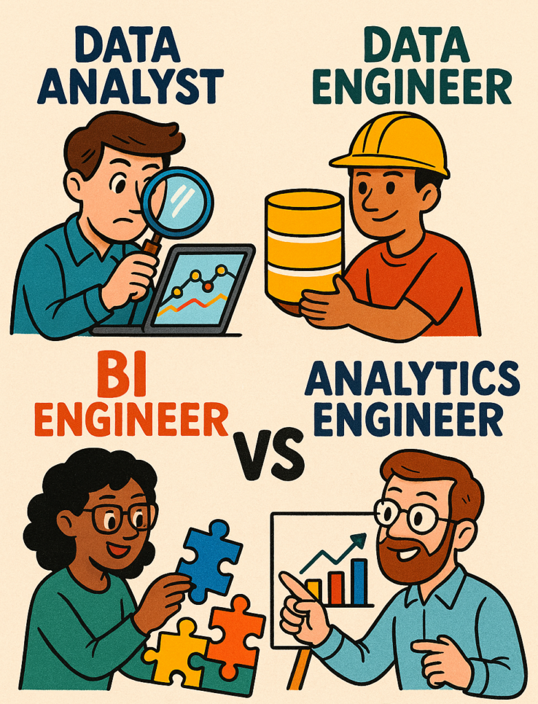 ¿Analista de datos o ingeniero de datos o ingeniero de análisis o ingeniero de BI?