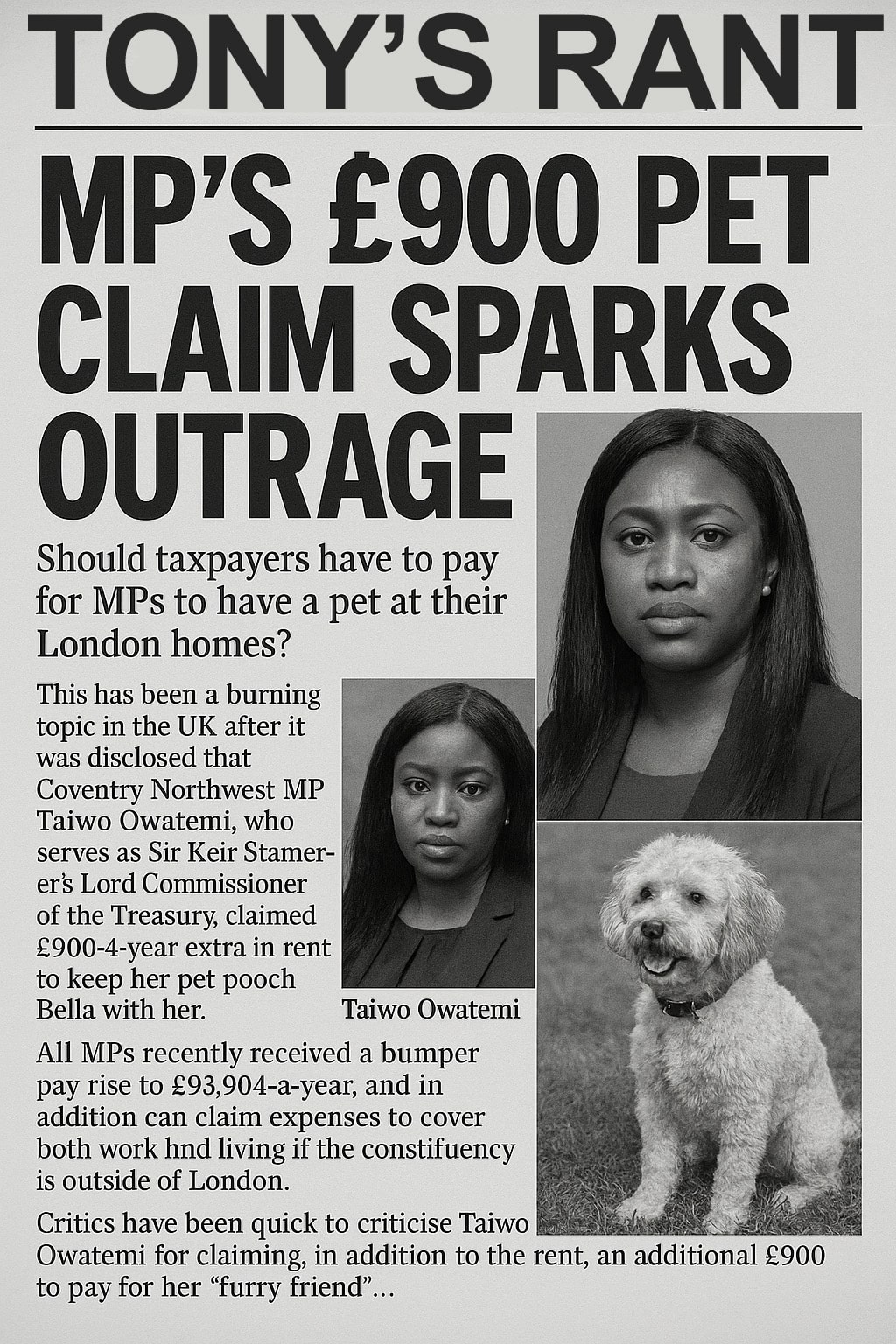 Tony Mayes Rant – Desde tarifas hasta perro parlamentario