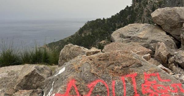 Vandalismo fresco reportado en la cordillera Tramuntana de Mallorca