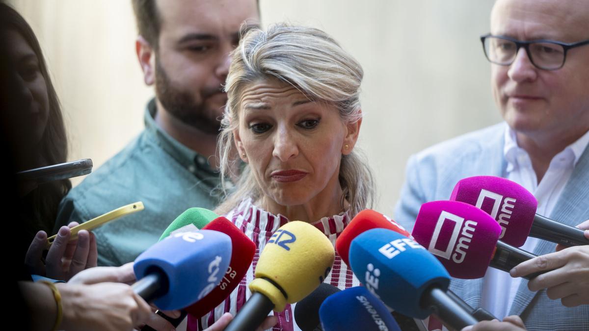 Yolanda díaz exige a sánchez un paso más y reclama santificaciones contra Israel