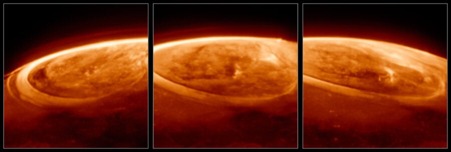 Webb Telescope captura las auroras “eburnias” de Júpiter, revelando un espectáculo de luces inesperado