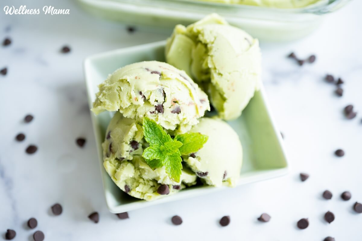 Receta casera de helado de chispas de chocolate menta (lácteos y paleo)