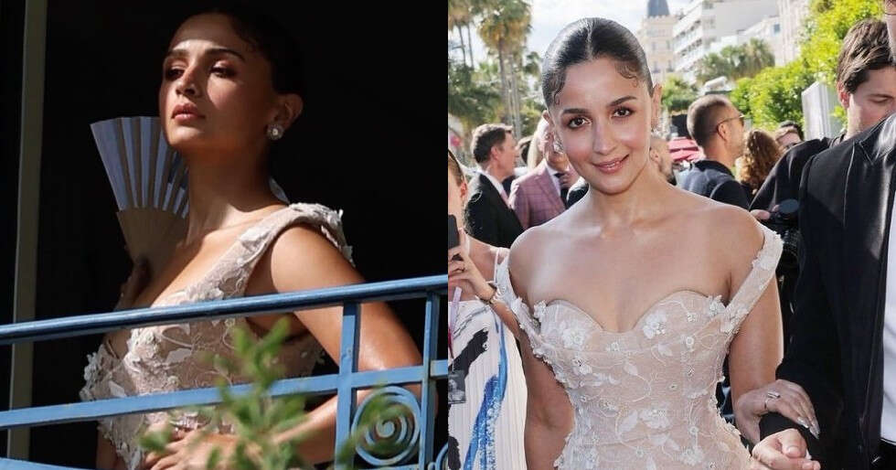 Alia Bhatt hace su debut en Cannes en un vestido de marfil esculpido