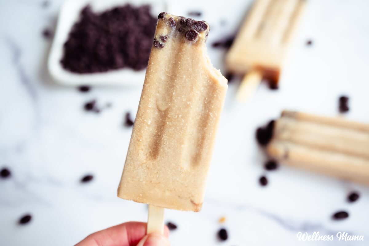 Paletas de café con chispas de chocolate