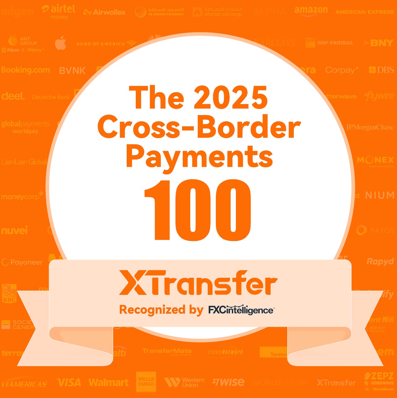 Xtransfer nombrado entre las 100 principales compañías de pagos transfronterizos para 2025 por FXC Intelligence