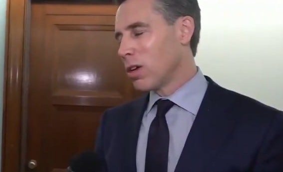 Una historia escalofriante de Josh Hawley que muestra el declive de Trump