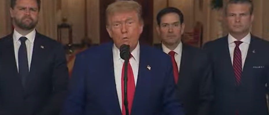 Trump aprueba sus palabras y avergüenza a Estados Unidos mientras anuncia huelgas en Irán