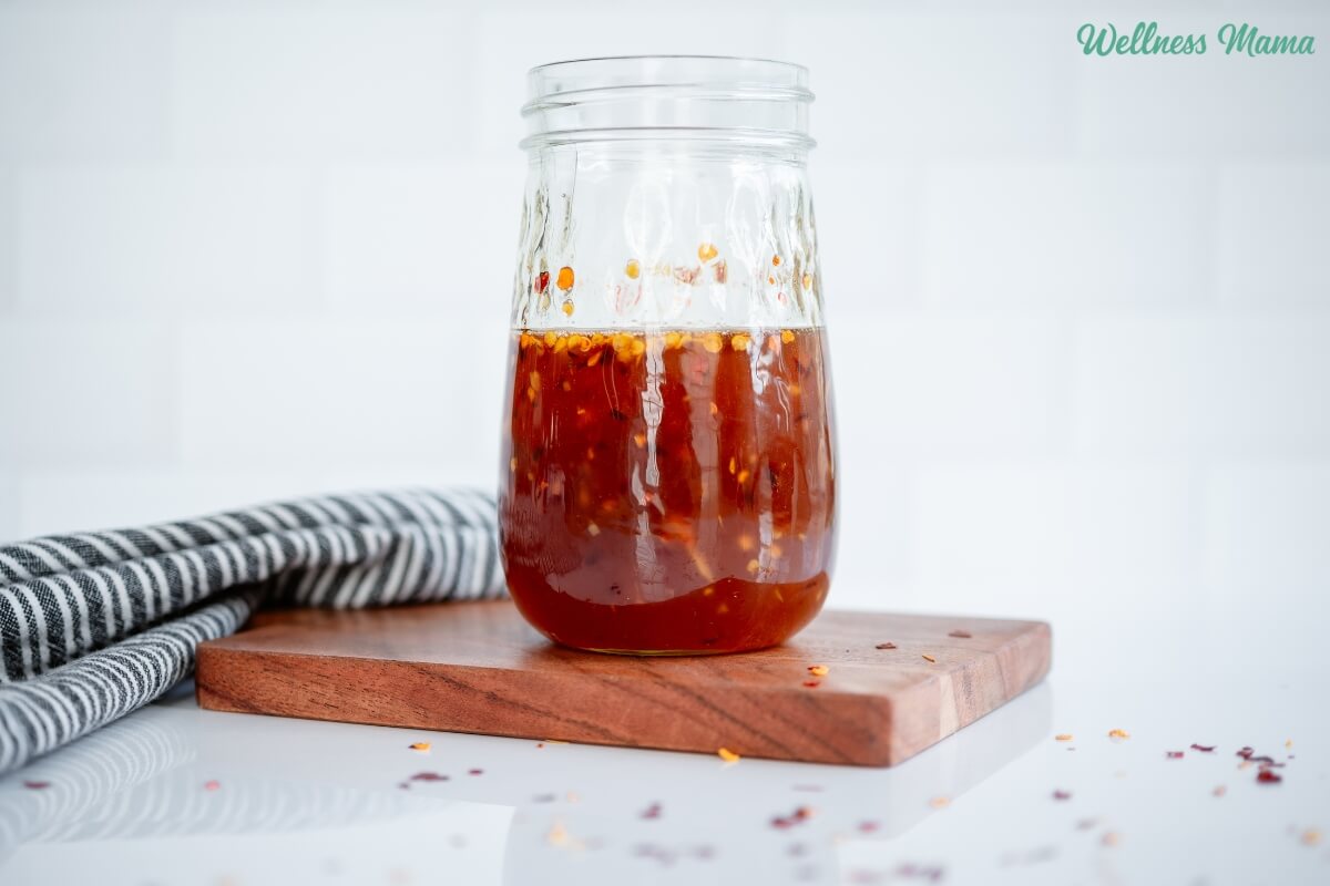 Salsa de chile dulce casero (con ingredientes limpios)
