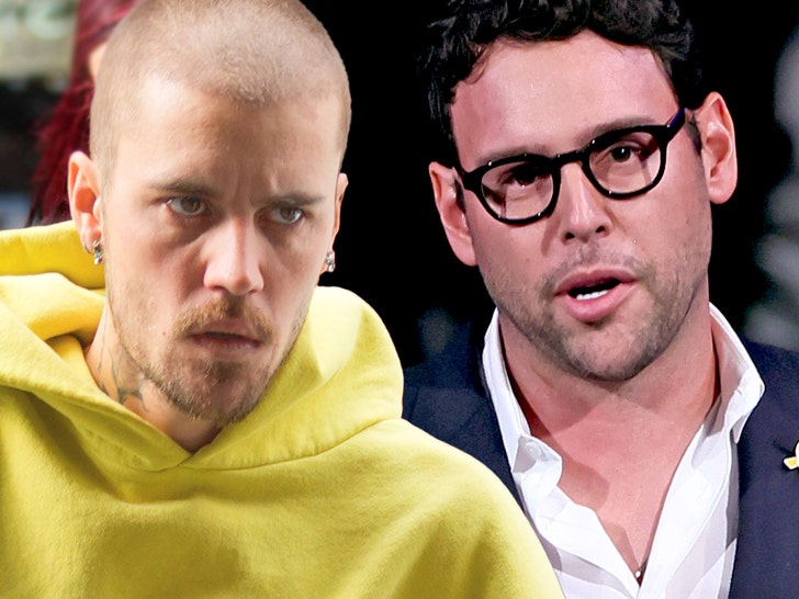 Justin Bieber y Scooter Braun cerca de un gran asentamiento monetario después del documental de TMZ