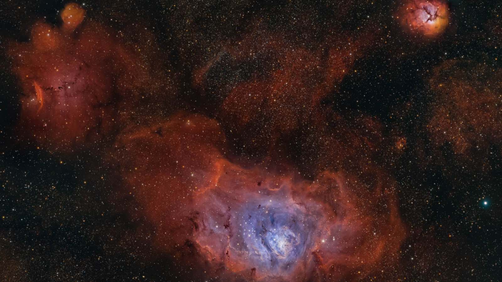 El astrofotógrafo captura el corazón de la nebulosa de la laguna que brilla debajo de un trifid cósmico (foto)