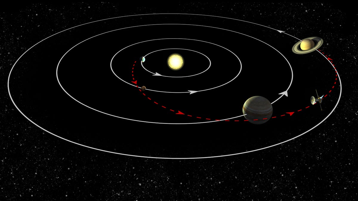 ¿Cómo funciona un tirachinas gravitacional?