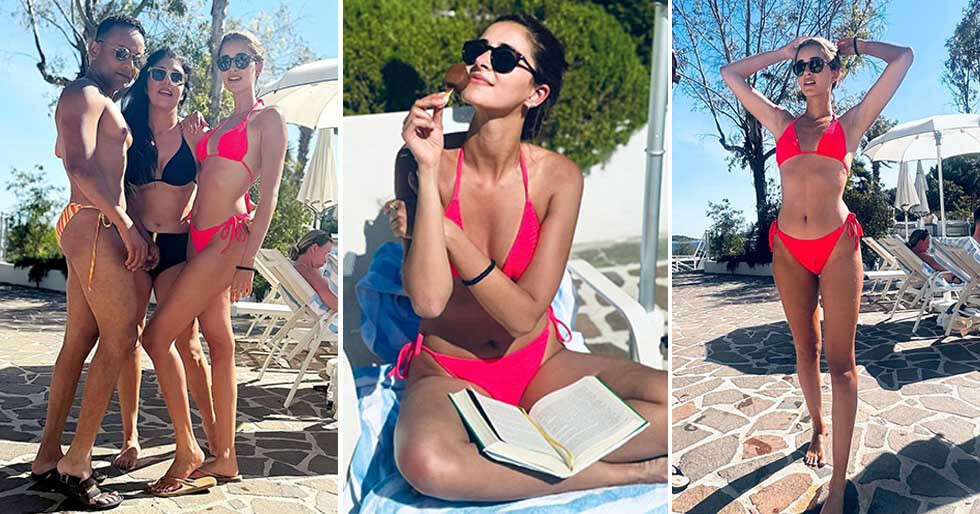 Ananya Panday deja caer los clics vestidos de bikini desde tu meri main tera main tera tu meri’s shoot en Croacia