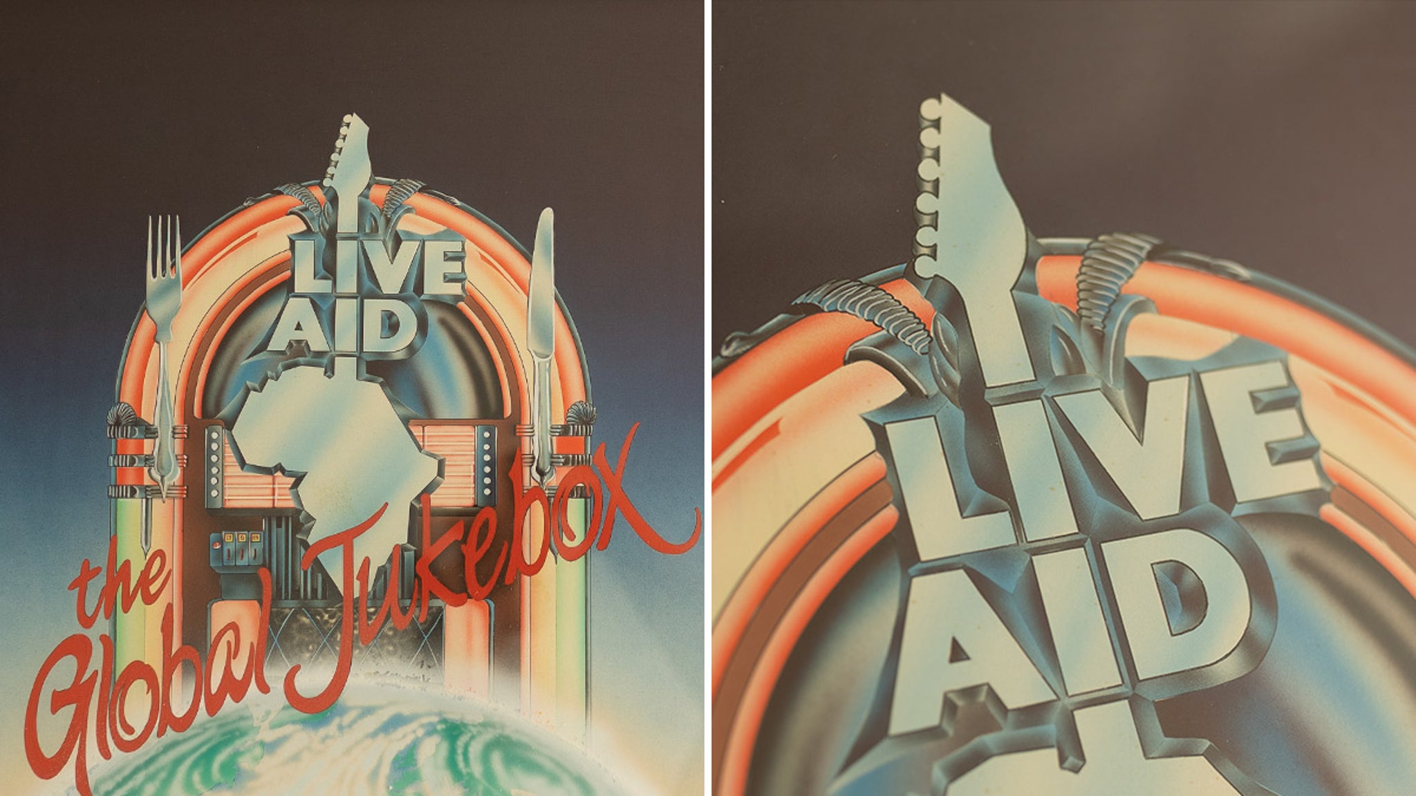 La obra de arte original de Jukebox Global de Live Aid se dirige a la subasta La obra de arte original de Jukebox Global de Live Aid se dirige a la subasta