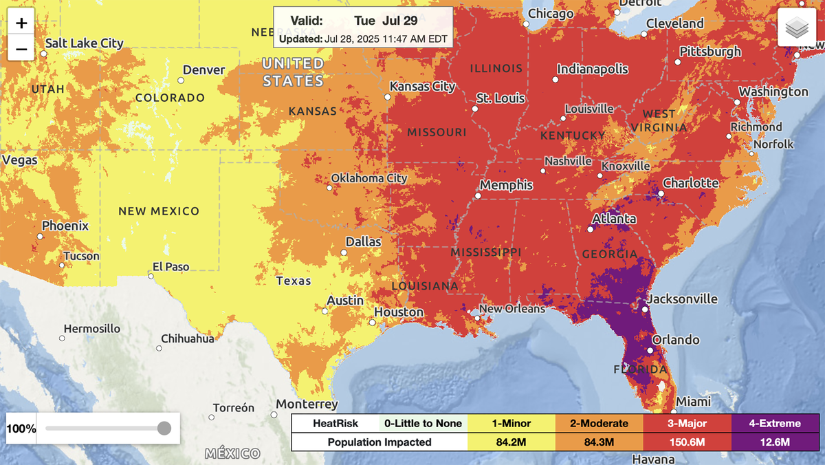 Tampa rompe el registro de calor mientras el cúpula de calor hornea este