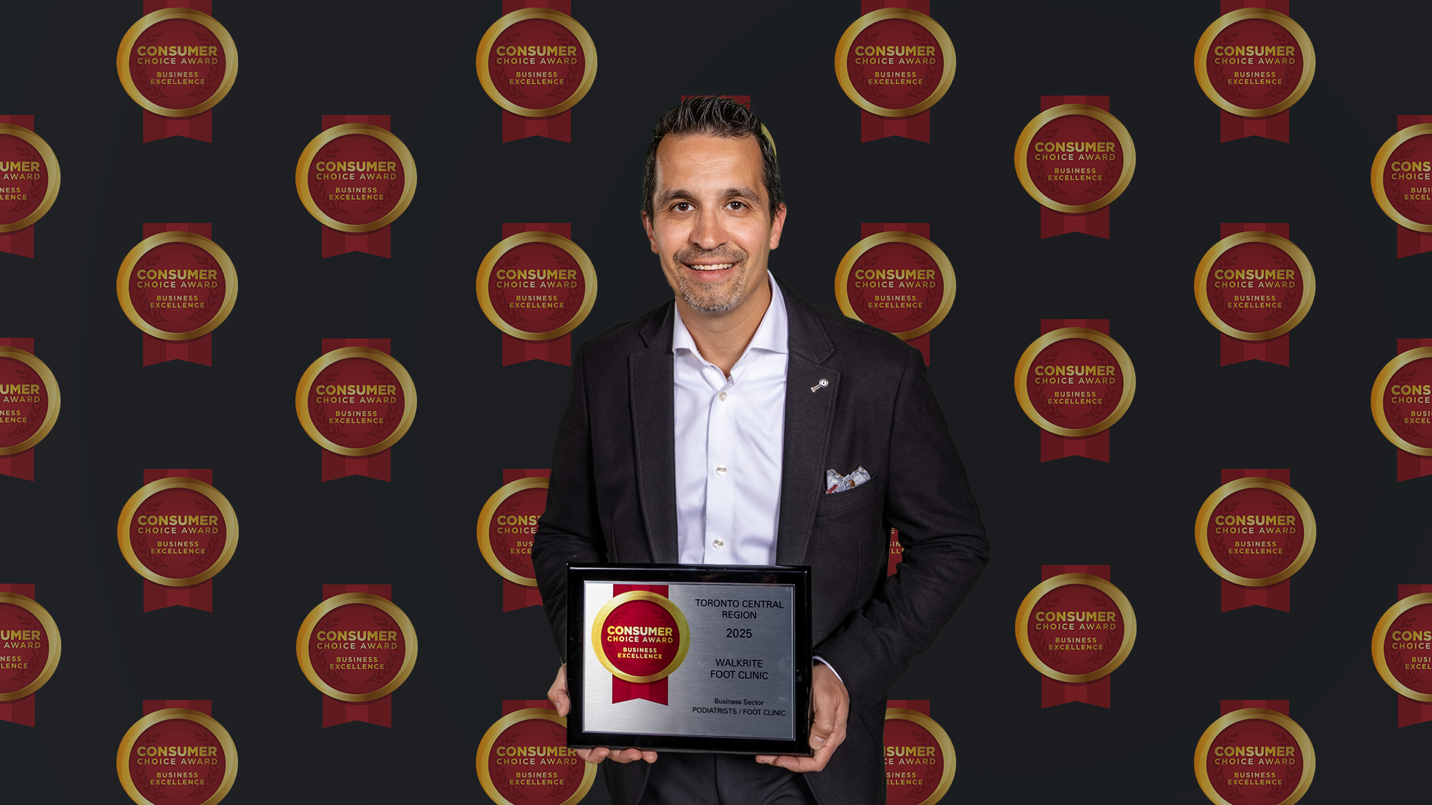 Walkrite Foot Clinic gana el Premio de elección del consumidor 2025 para podismo y cuidado de pies en Toronto Central