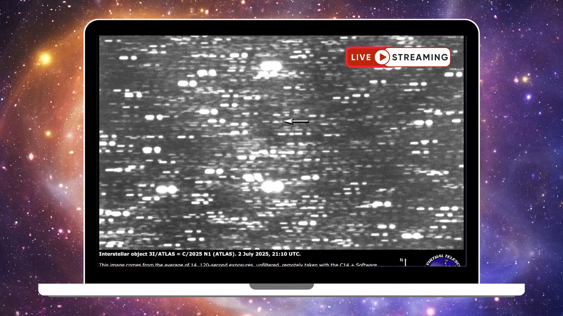 El nuevo Cometa Interestelar 3i/Atlas se precipita a través del sistema solar y puede verlo en vivo en línea hoy