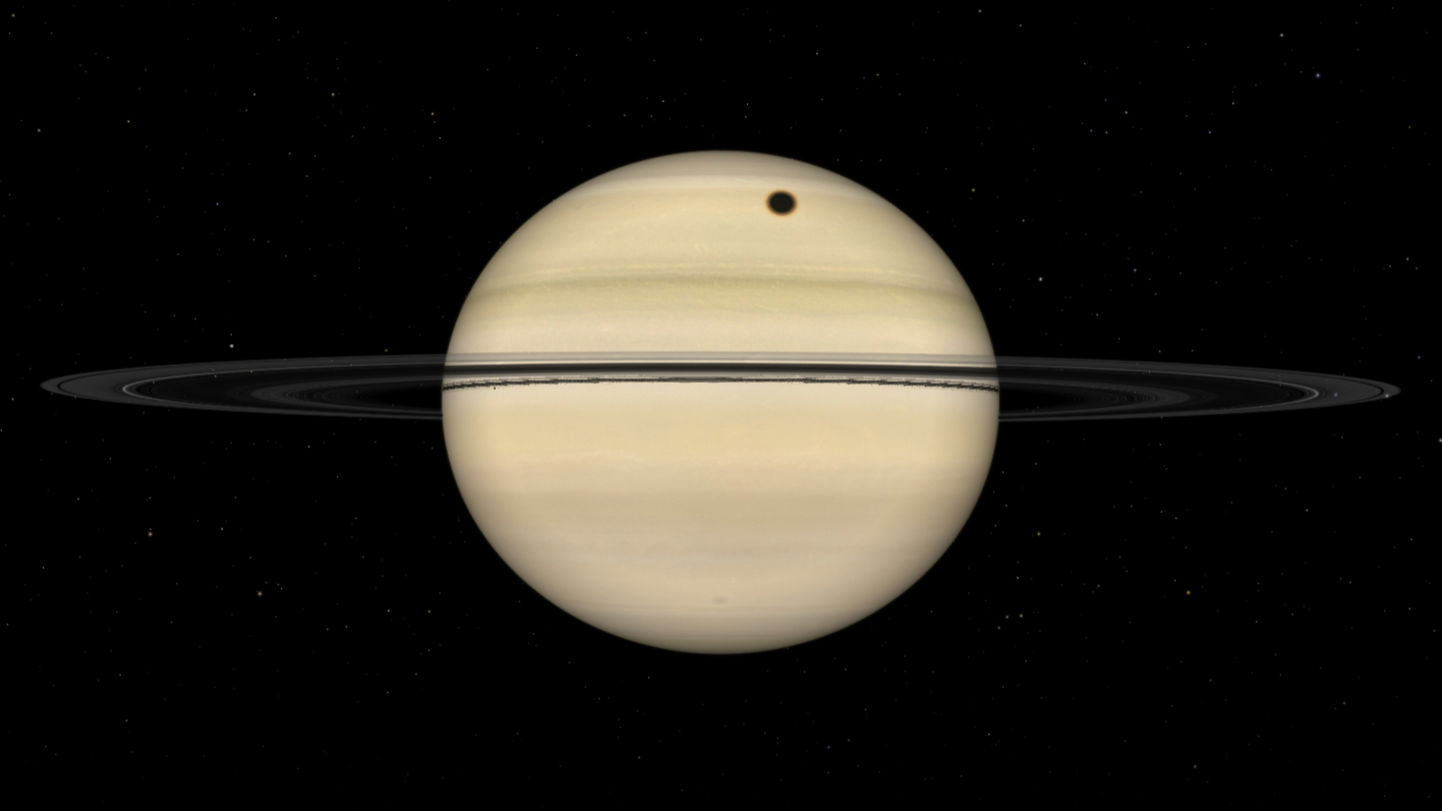 Titan oscurece Saturno en Rare Shadow Transit el 19 de agosto