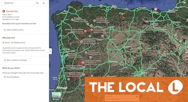 Cómo averiguar dónde están los incendios forestales activos de España