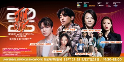 Rain, Ekin Cheng y Hins Cheung Chitle Jam Off 2025 en Universal Studios Singapur