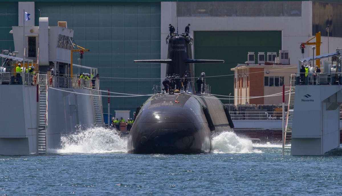 España se prepara para lanzar el segundo submarino S-80 “Narciso Monturiol” en Cartagena